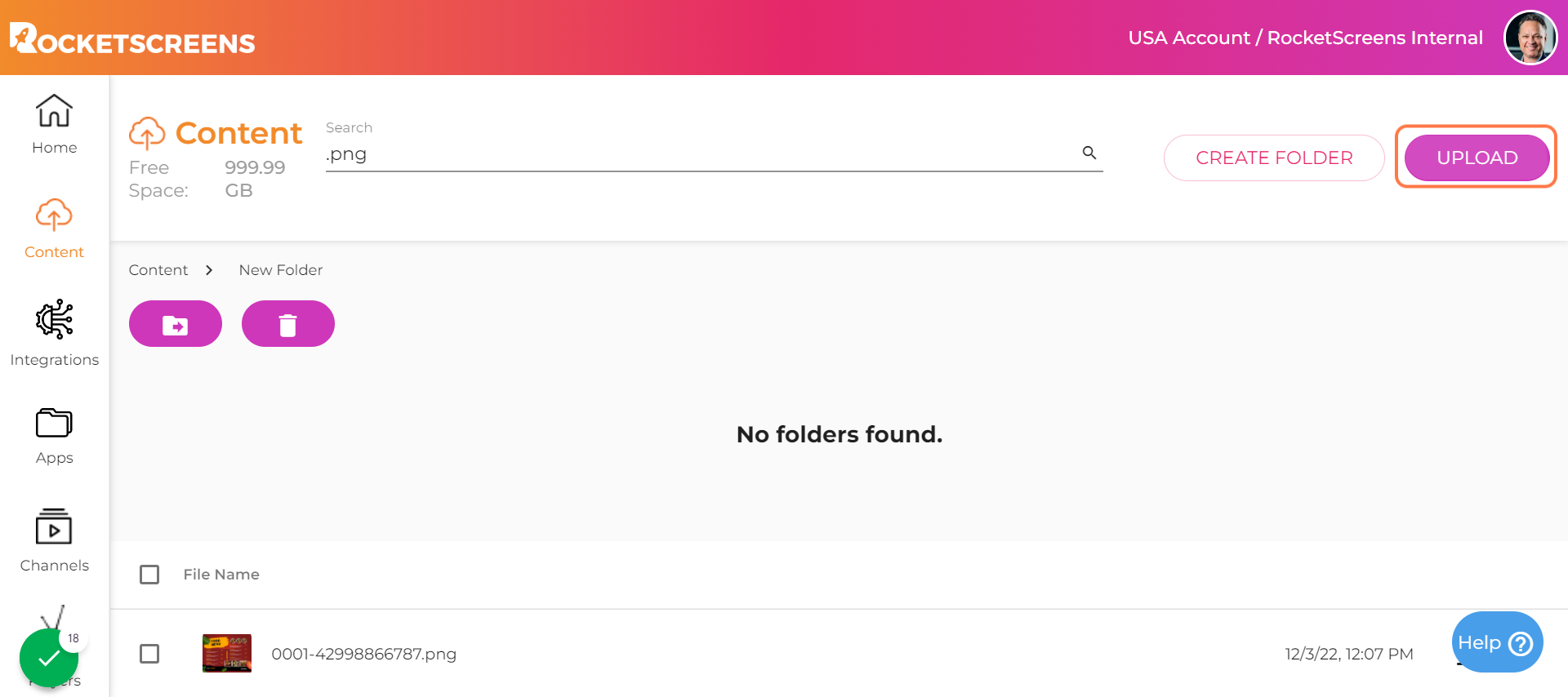 Upload New Content