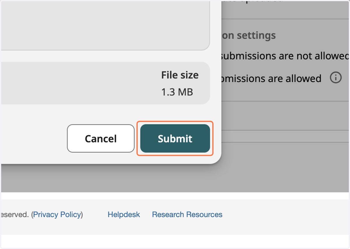 Click on Submit