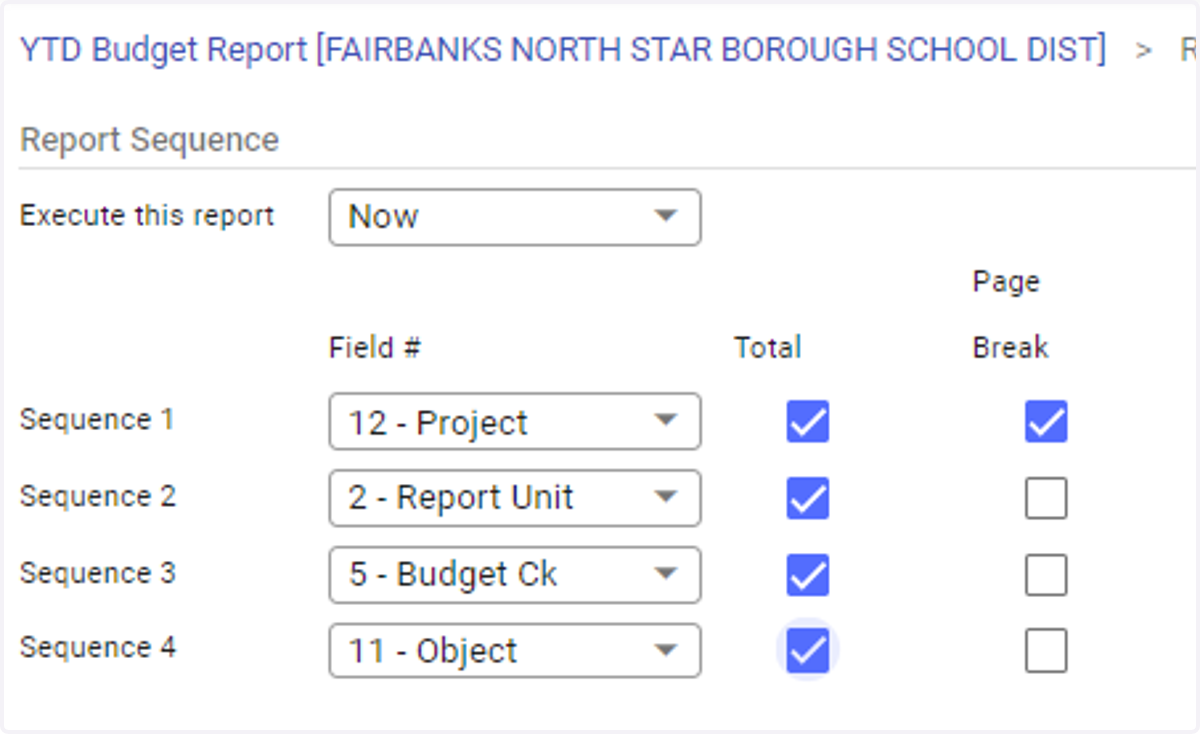 Select Sort Options