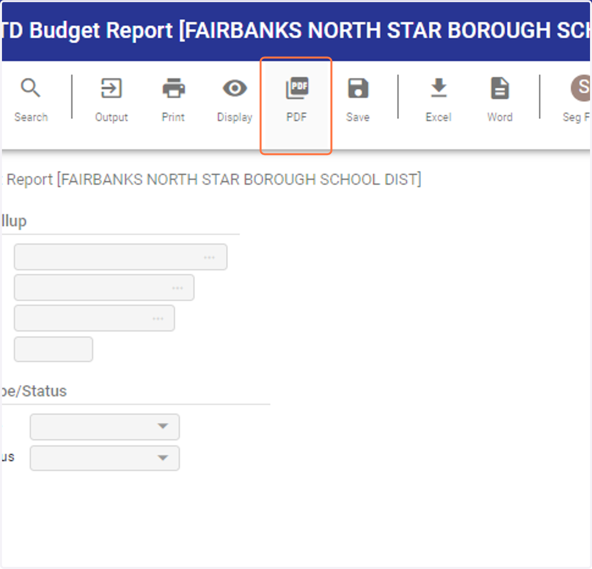 Click on PDF