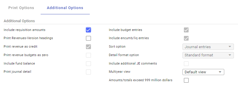 Verify Additional Options
