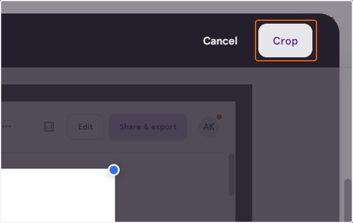 Click on Crop to confirm
