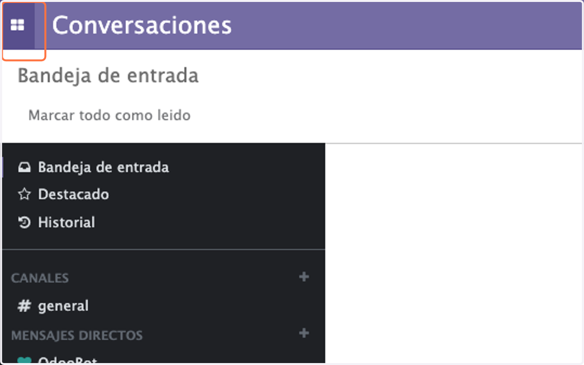 Haga clic en Menu de Modulos