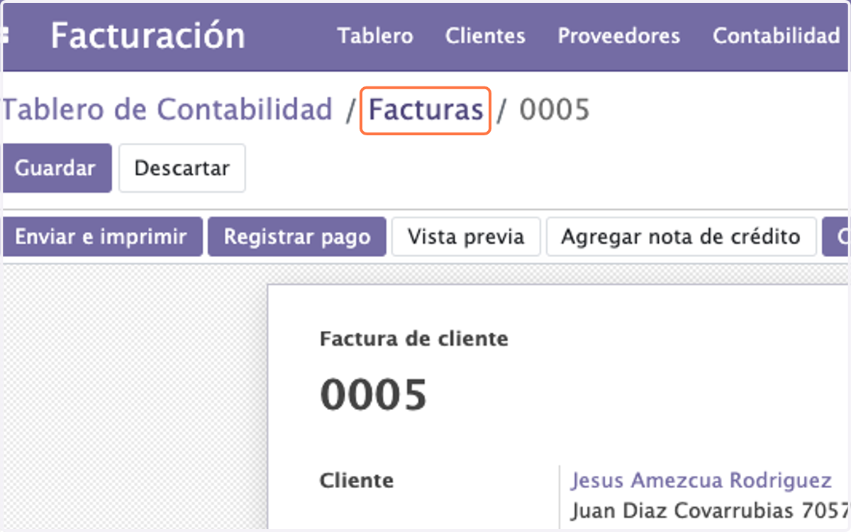 Regresamos a Facturas