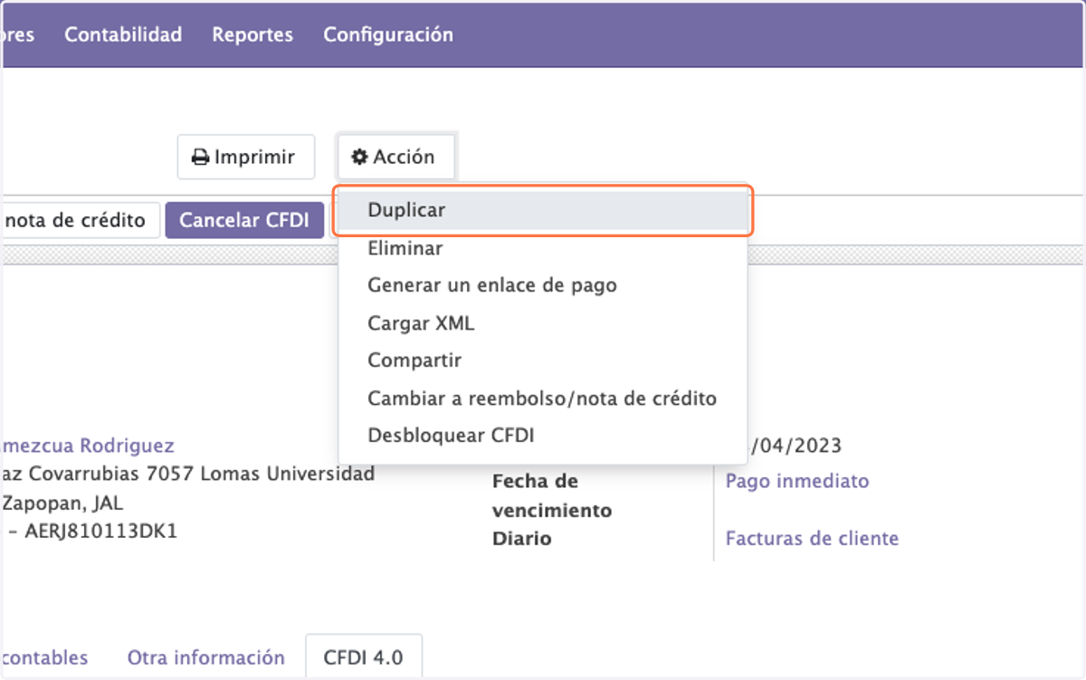 Click en Duplicar