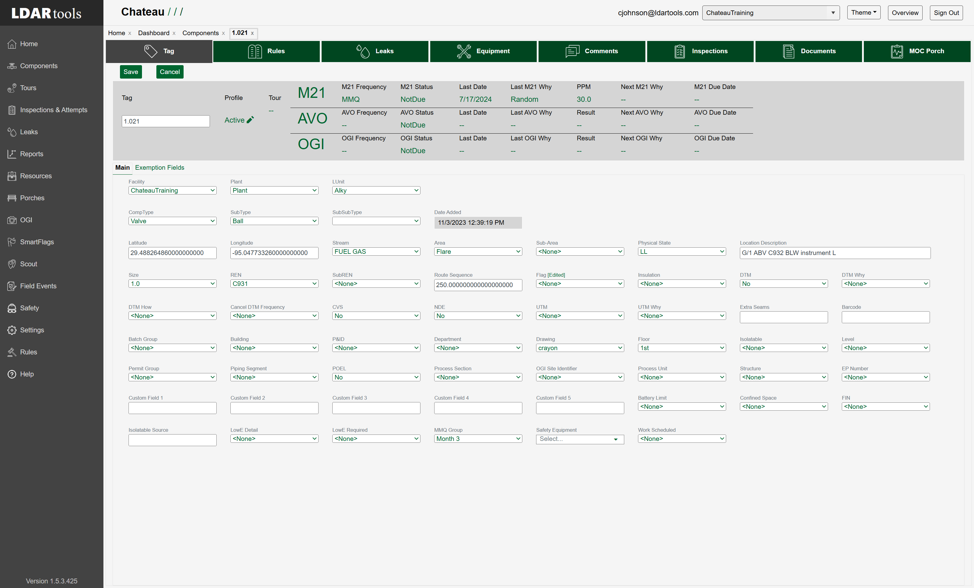 If the field is related to the regulation exemption, it will may be found on the Exemptions Fields tab.