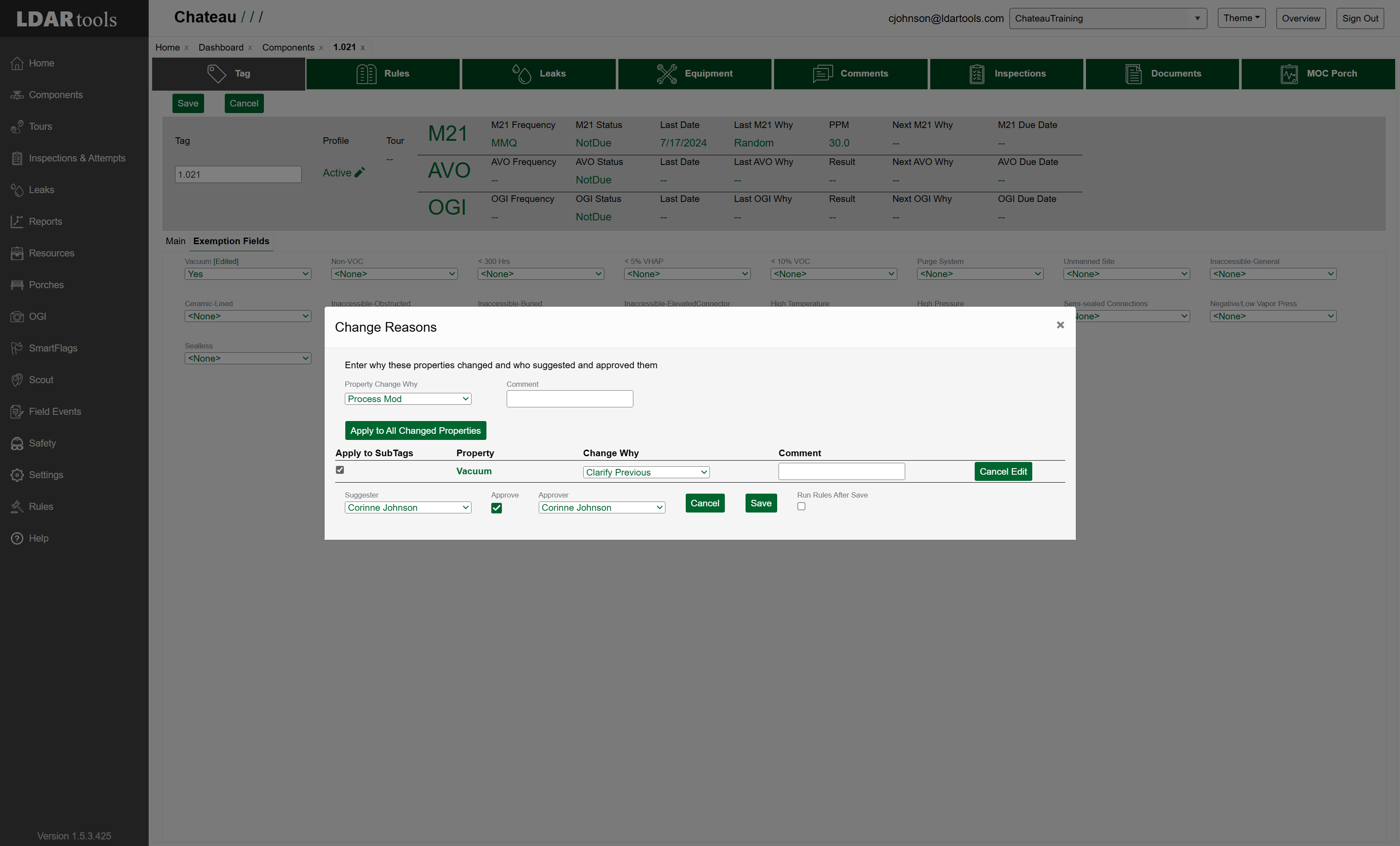 (Optional) If you wish to have the same property edits apply to the SubTags, check the box(es) under Apply to SubTags.