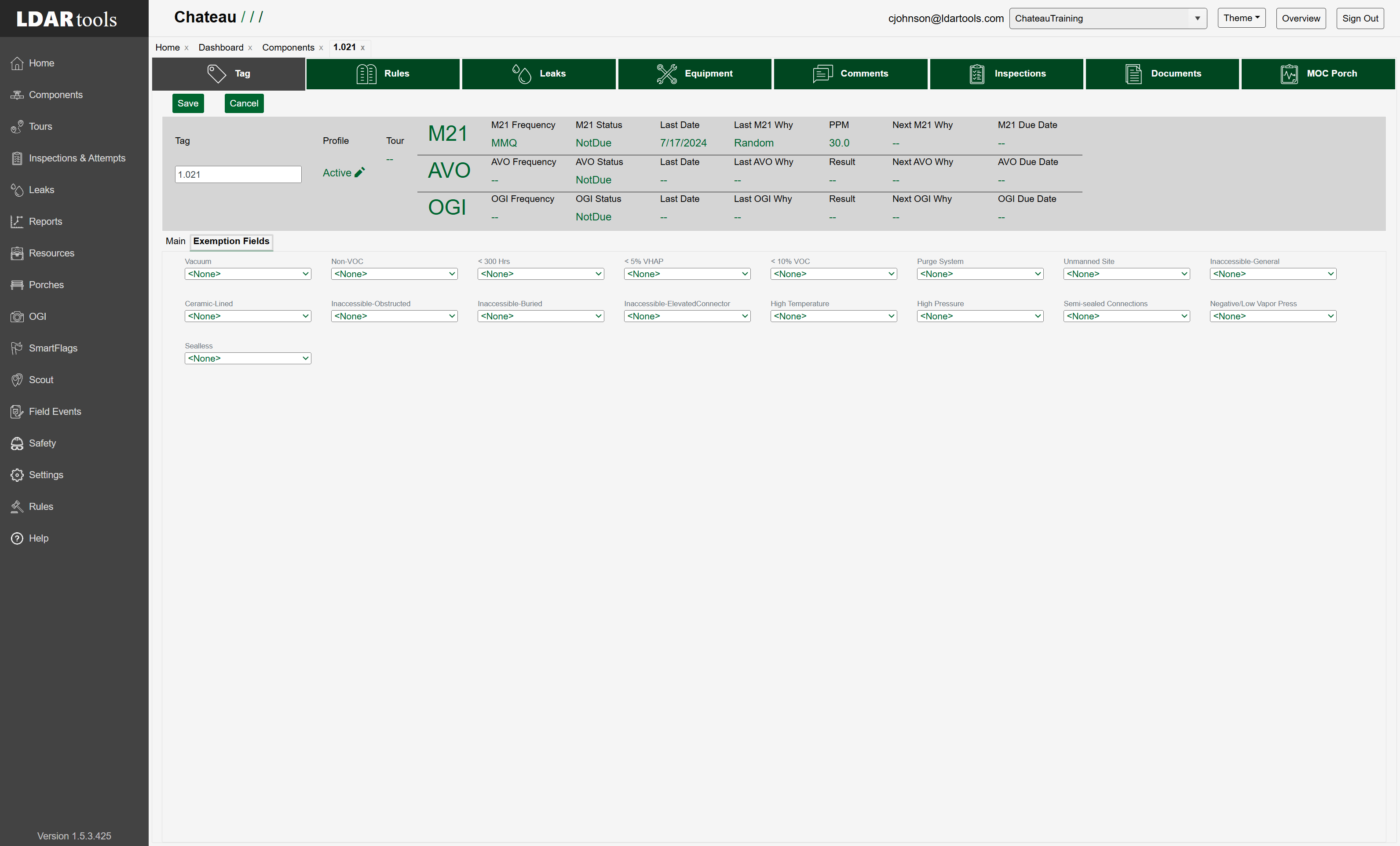 Select the field and choose the correct value if needed.