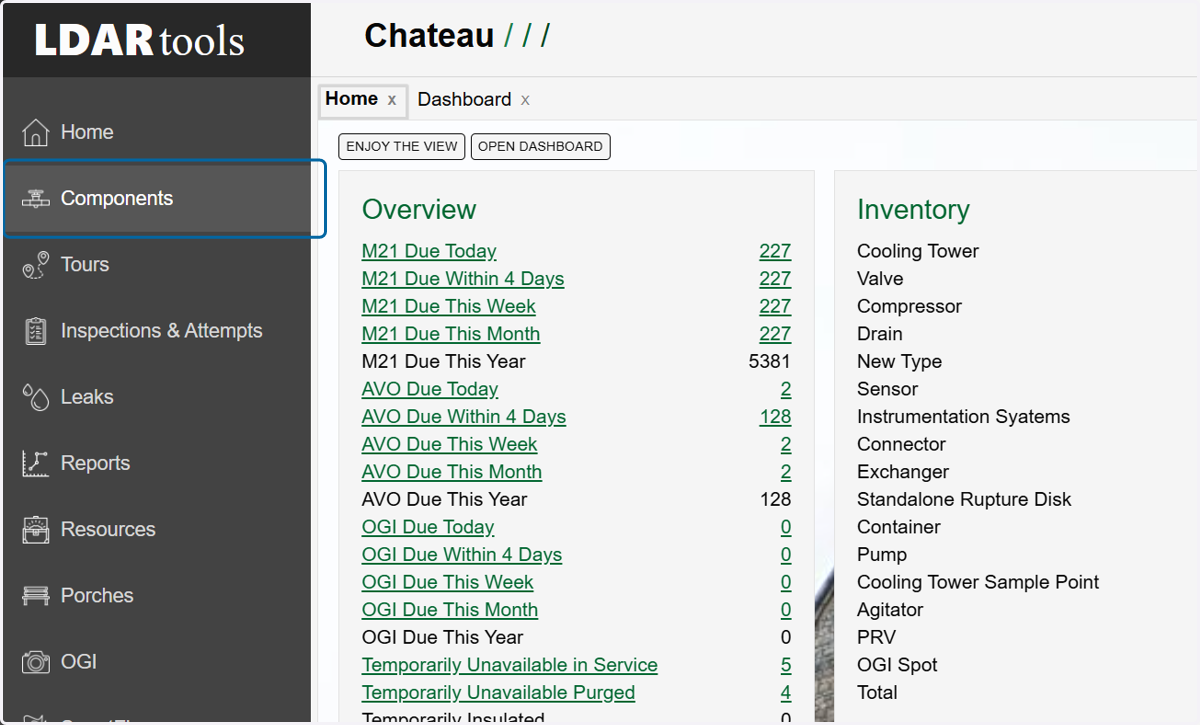 Click on Components
