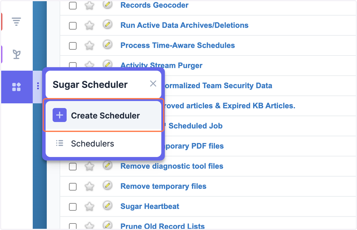 Click on Create Scheduler
