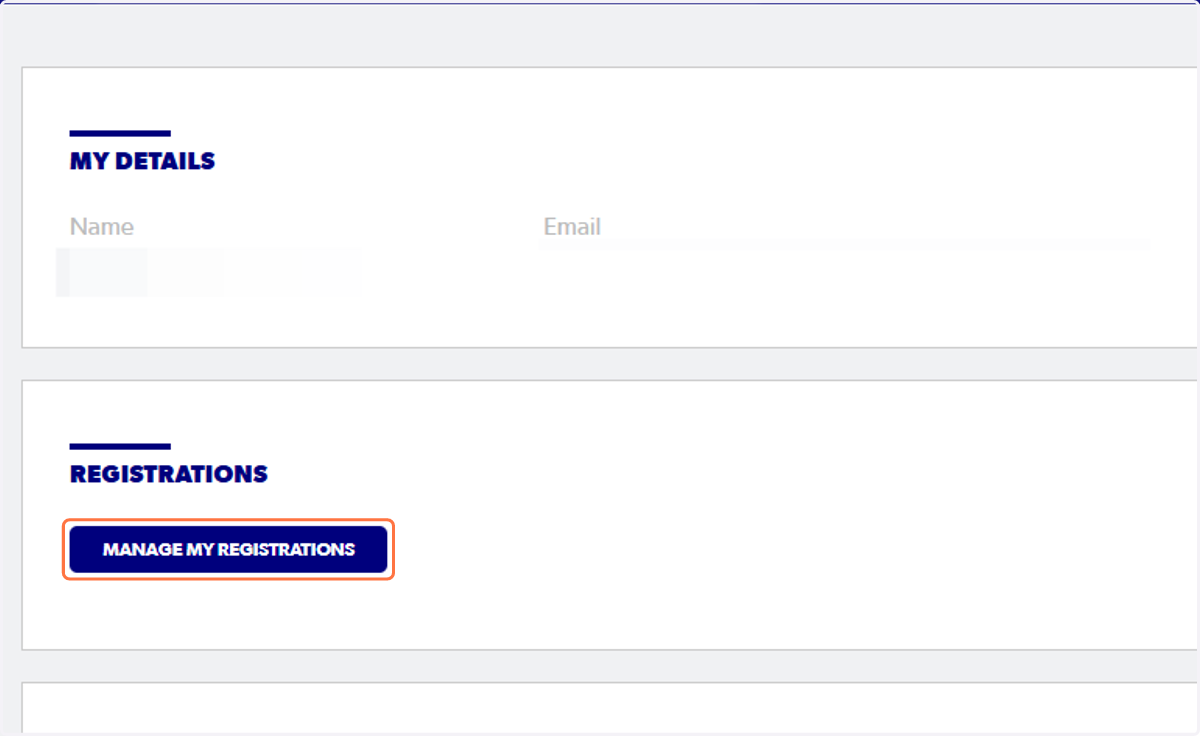 Click on MANAGE MY REGISTRATIONS