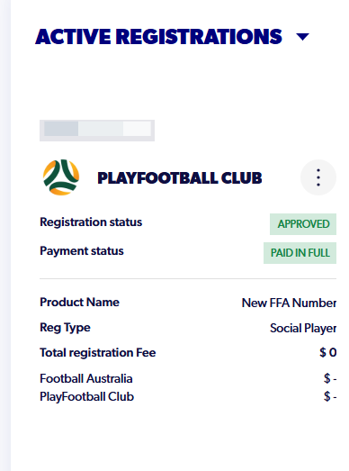 Click on the three dots on the right hand side of your registration