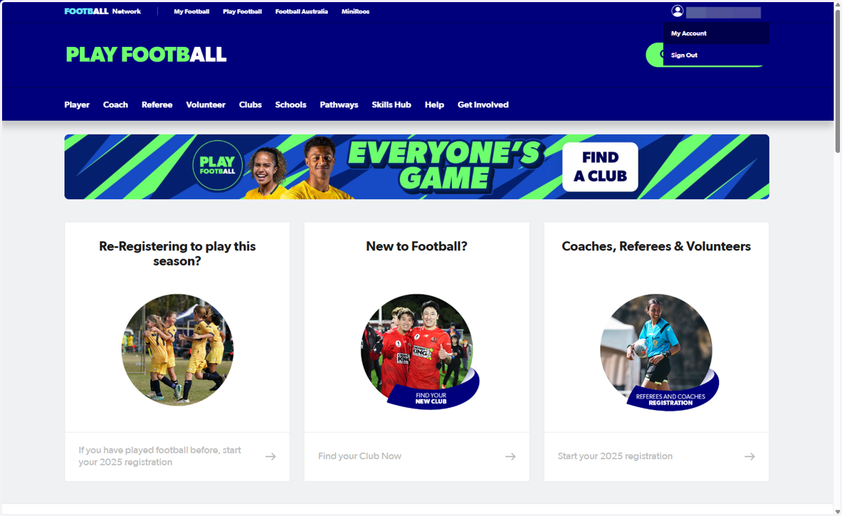 Start on playfootball.com.au