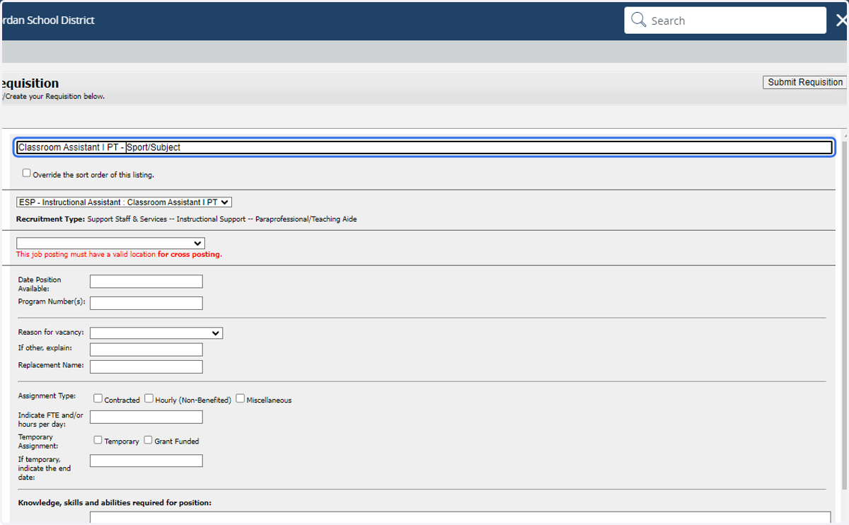 Remove copy of and add information about position to end of title.
