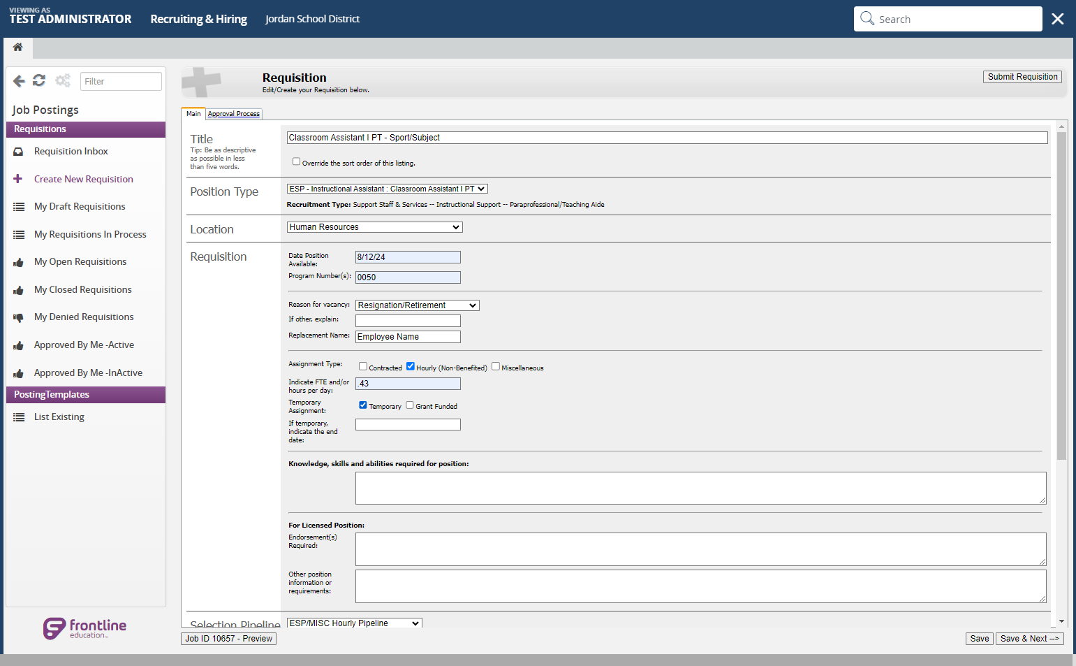 Check if temporary assignment or grant funded.