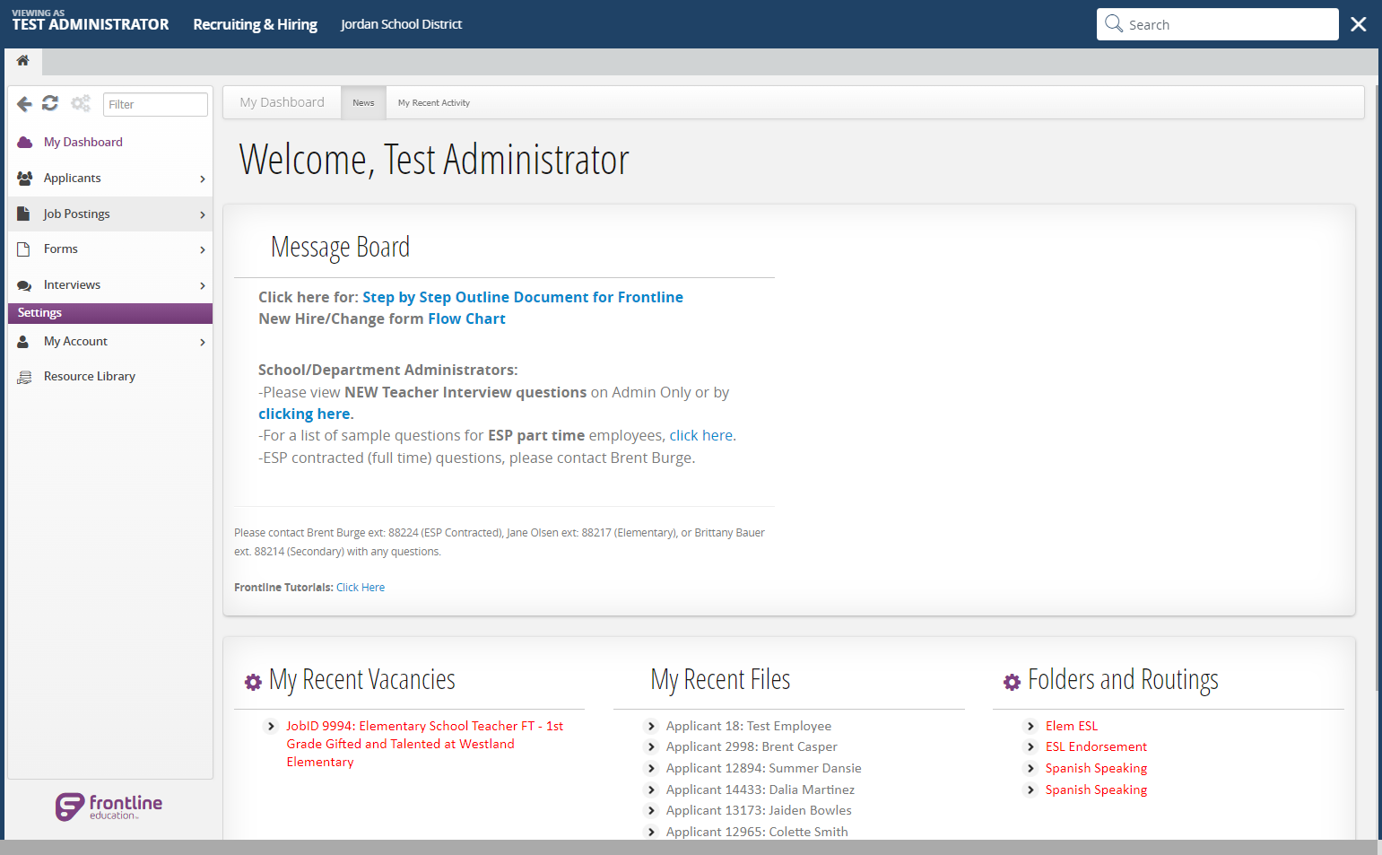 Click on Job Postings