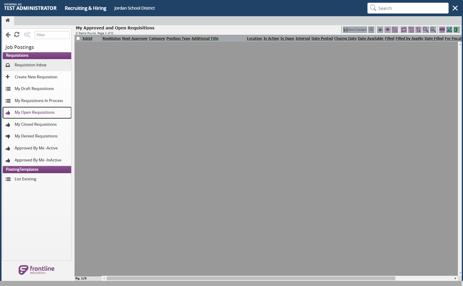 Administrators can check their Requisition Inbox to view any requisitions pending their approval.