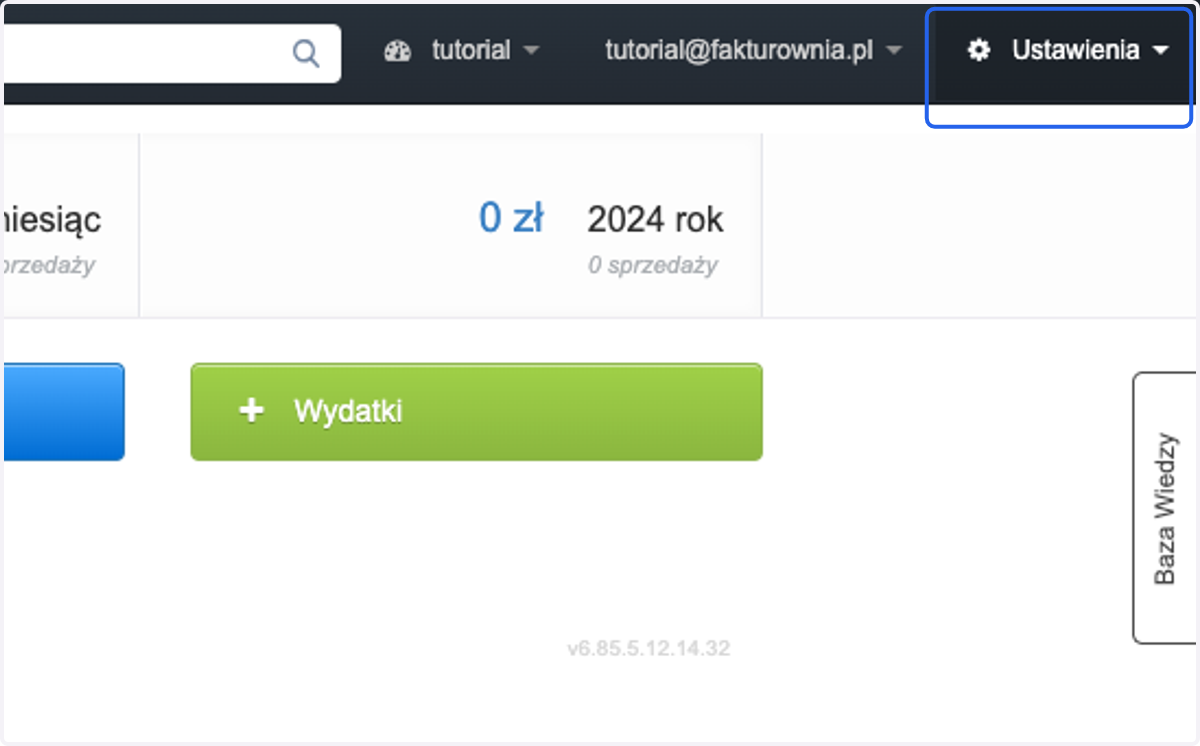 Chc膮c wykona膰 wydruk paragon贸w fiskalnych, musisz mie膰 aktywn膮 funkcj臋 wystawiania Paragon贸w, w tym celu przejd藕 do Ustawienia >