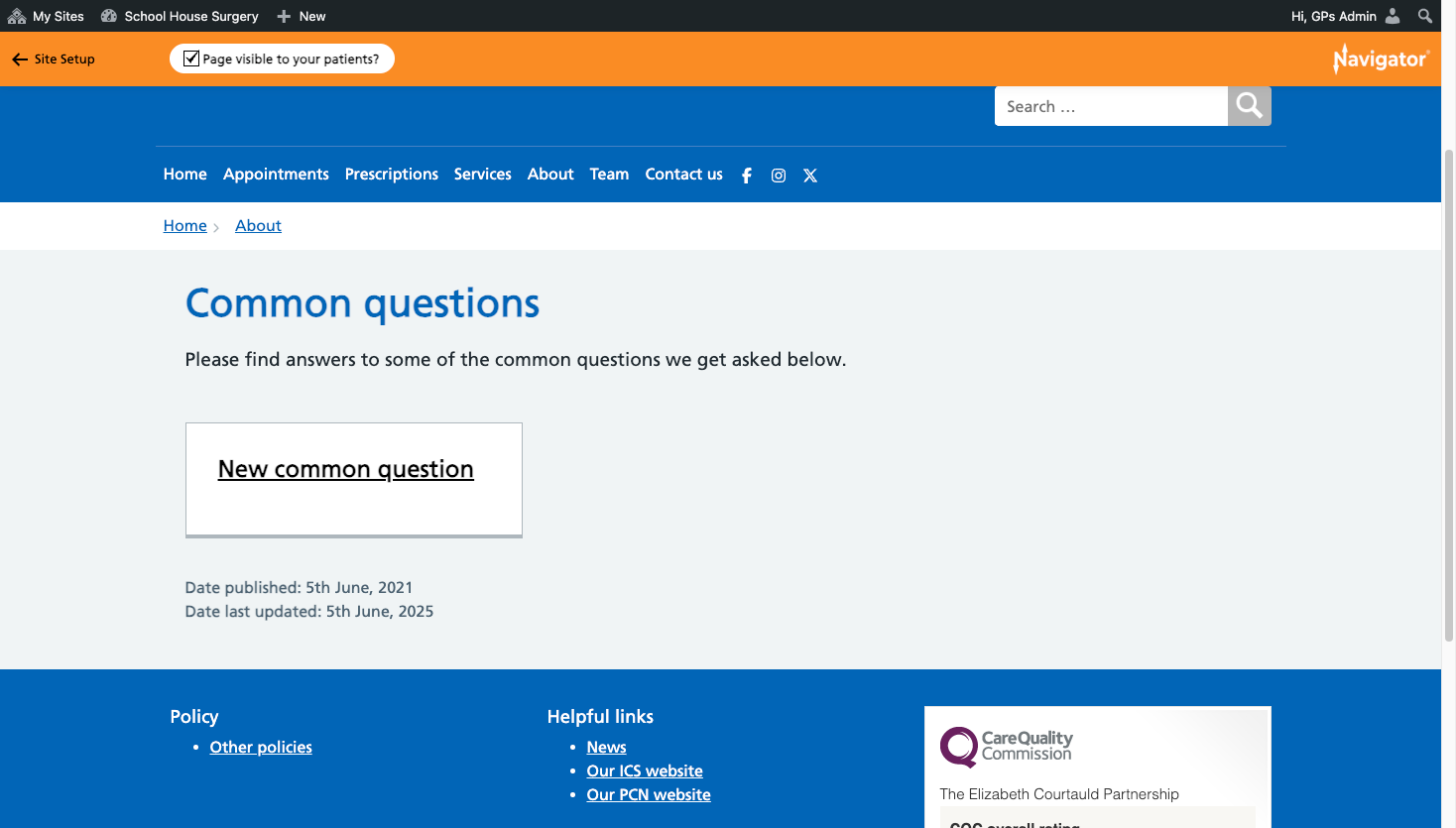 view all common questions