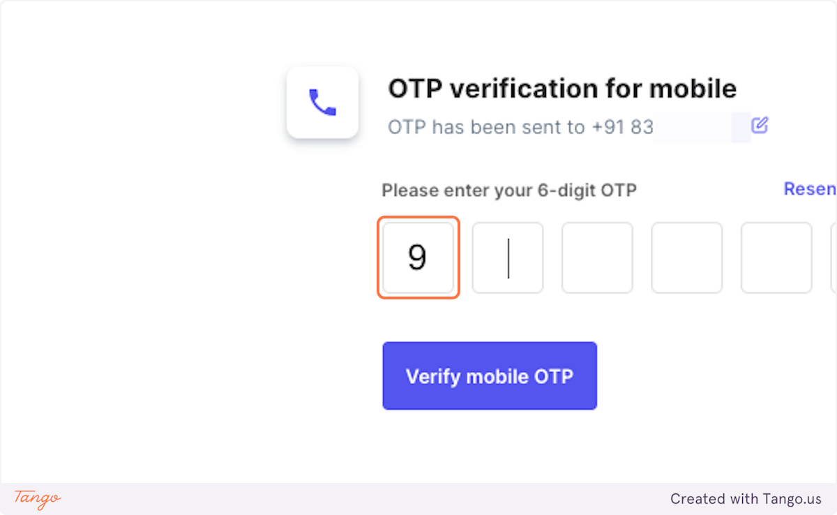 Enter the OTP received on your mobile number and click on 'Verify mobile OTP ' and you will successfully be signed up on Stolo