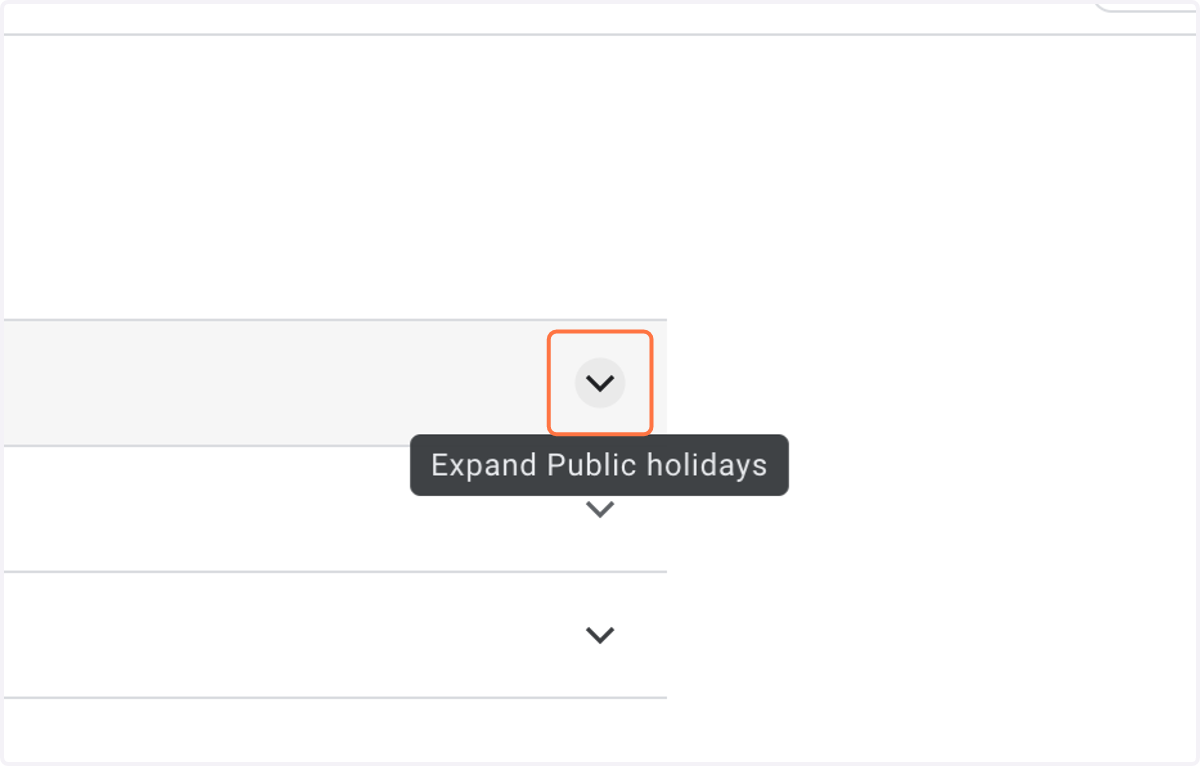 Ensure you have "Public holidays" selected