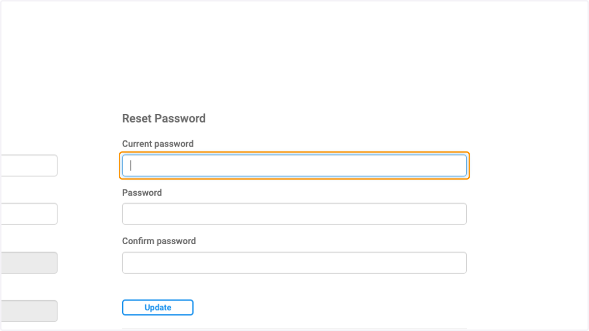 Enter your current password