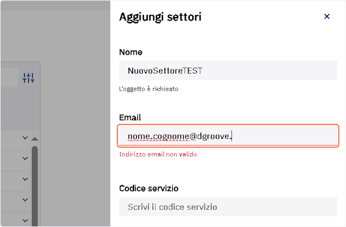 Compilare il campo "Email"