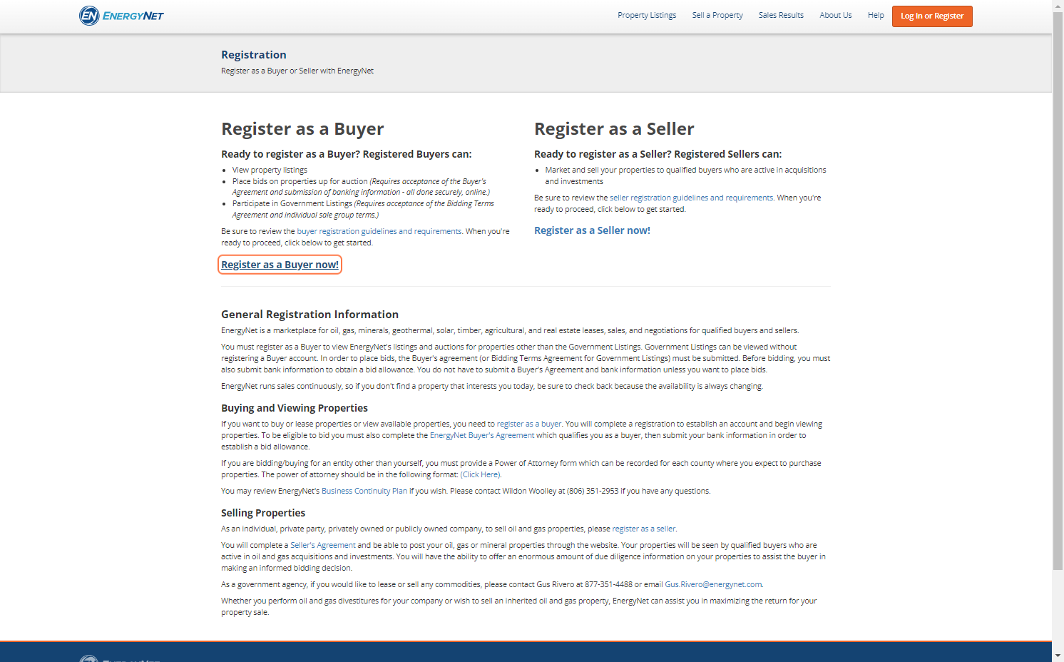 Click on Register as a Buyer now!