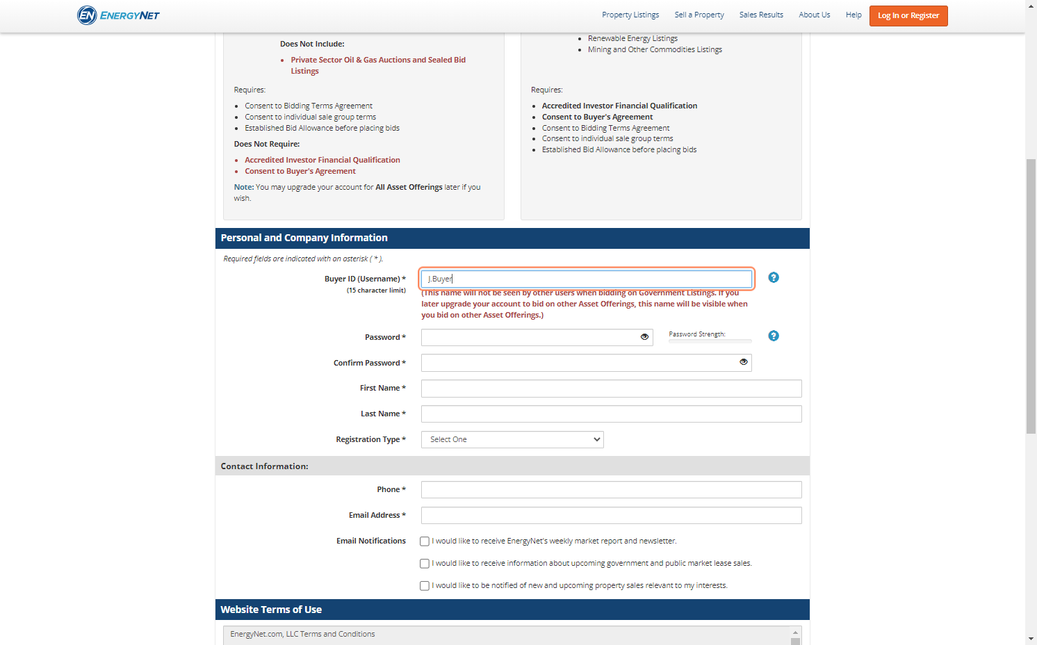 Create Username