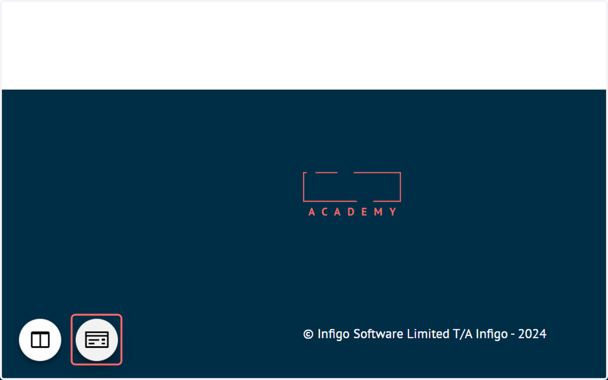 Click on Show content overlay