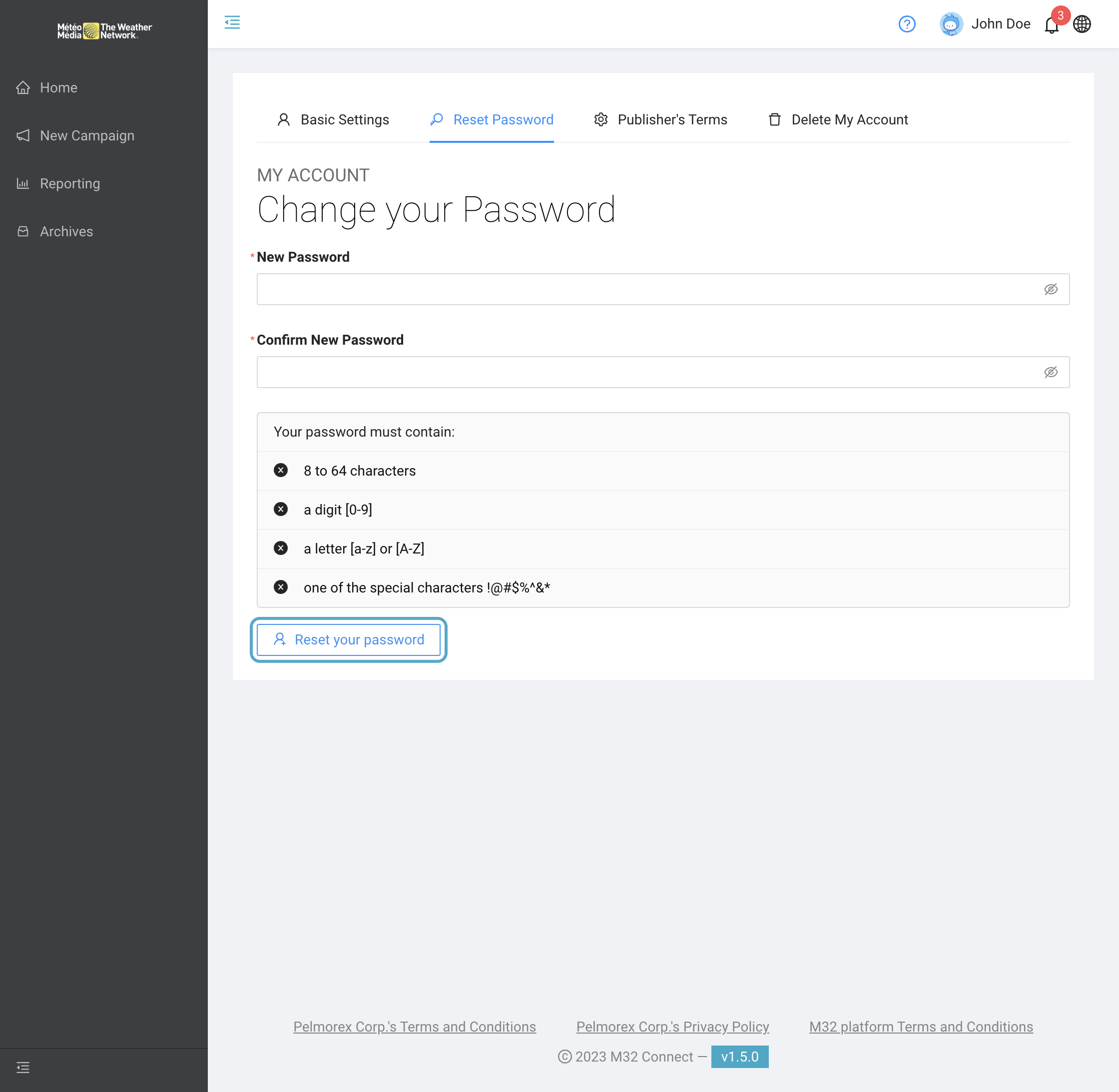 Click on Reset your password