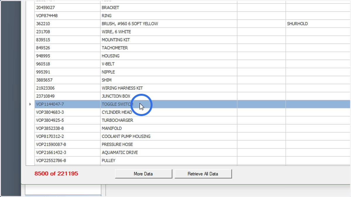 Select the item