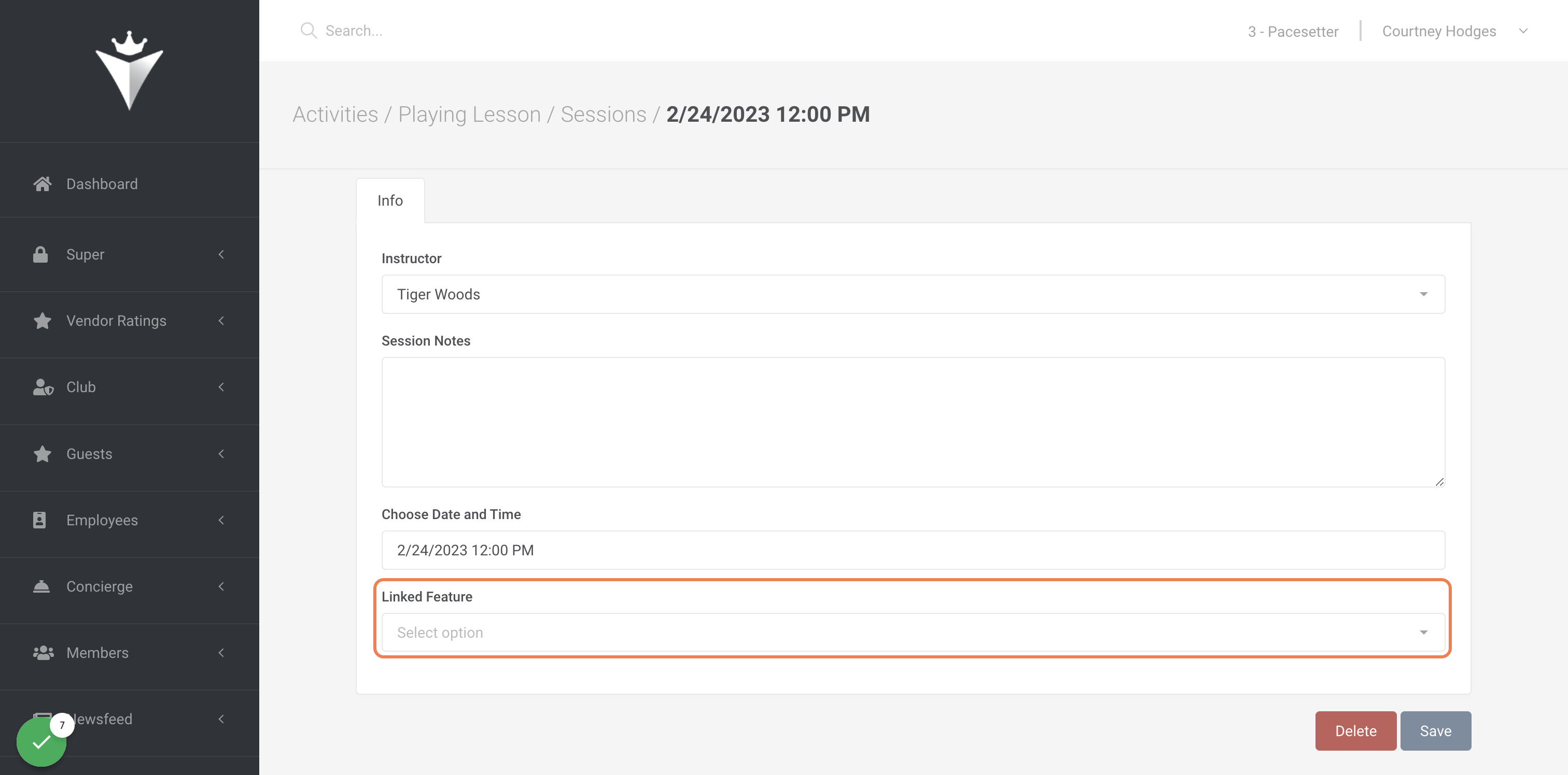 Skip Linked Feature