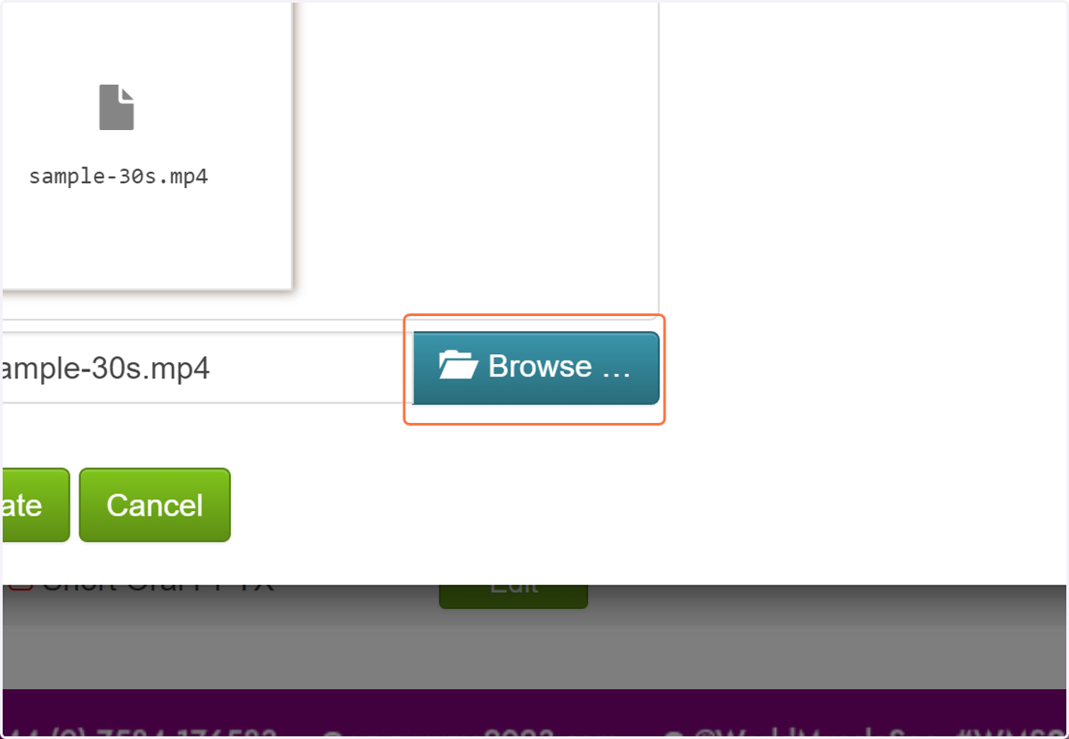 Click On Browse and find your MP4 file.