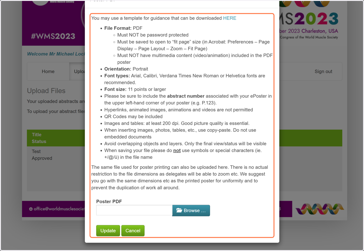 Click Browse to search for your PDF file