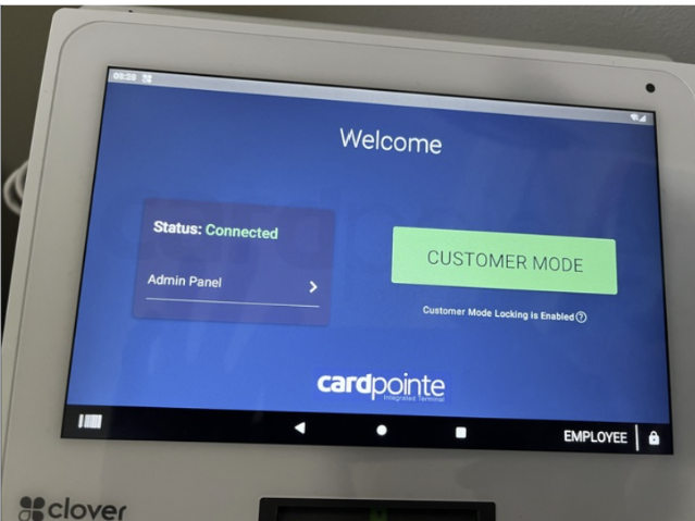 Here you will press the green button that says Customer Mode