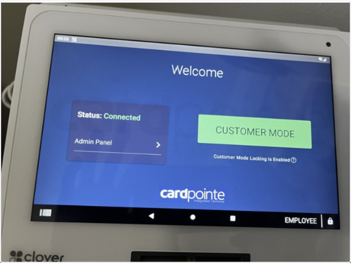 Here you will press the green button that says Customer Mode