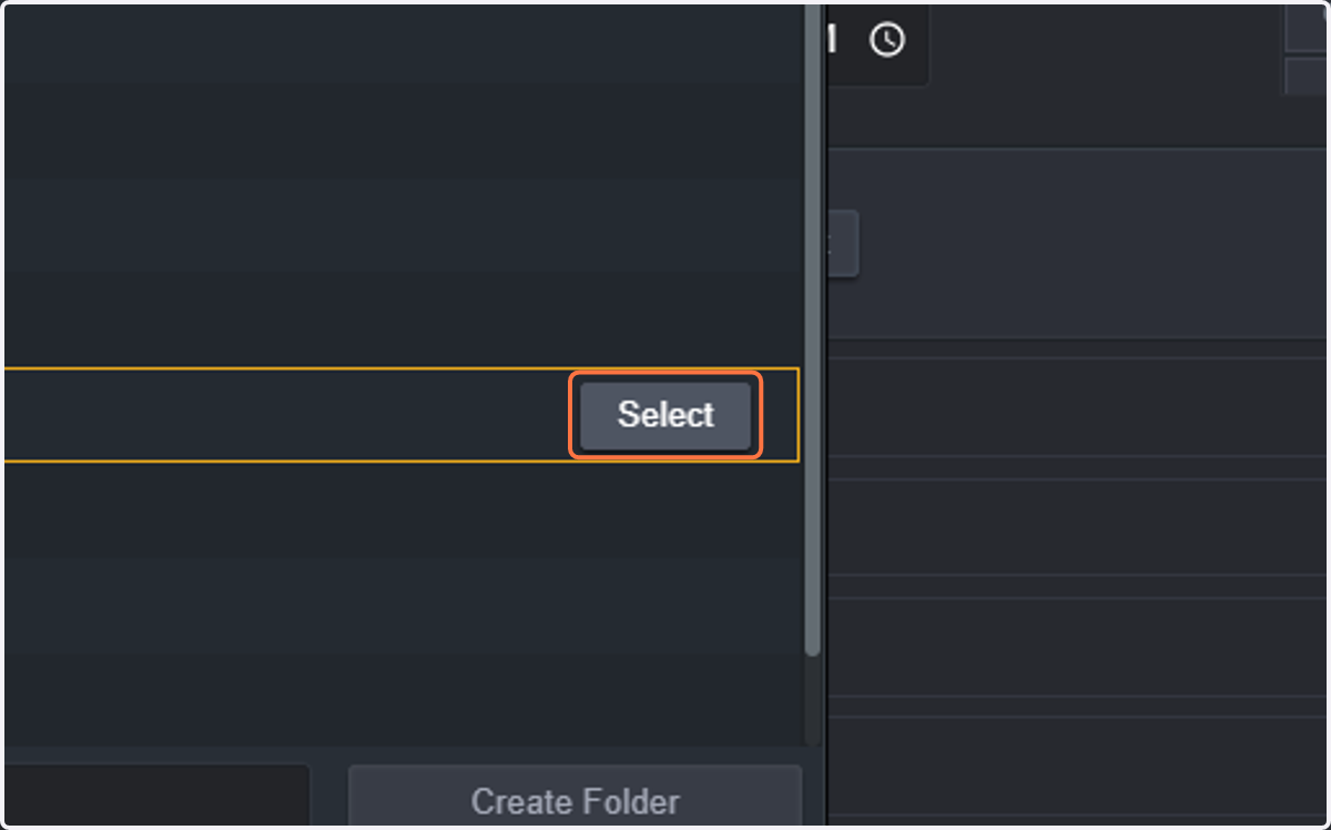 Click on Select