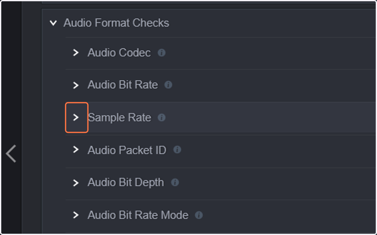 Click on Sample Rate