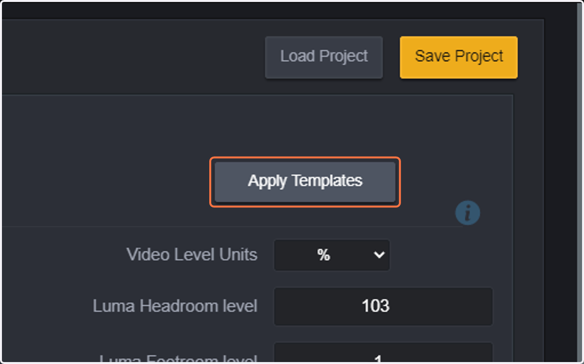 You can now select a premade template by Clicking on Apply Templates. Jump to step 26 in case you want to configure manually