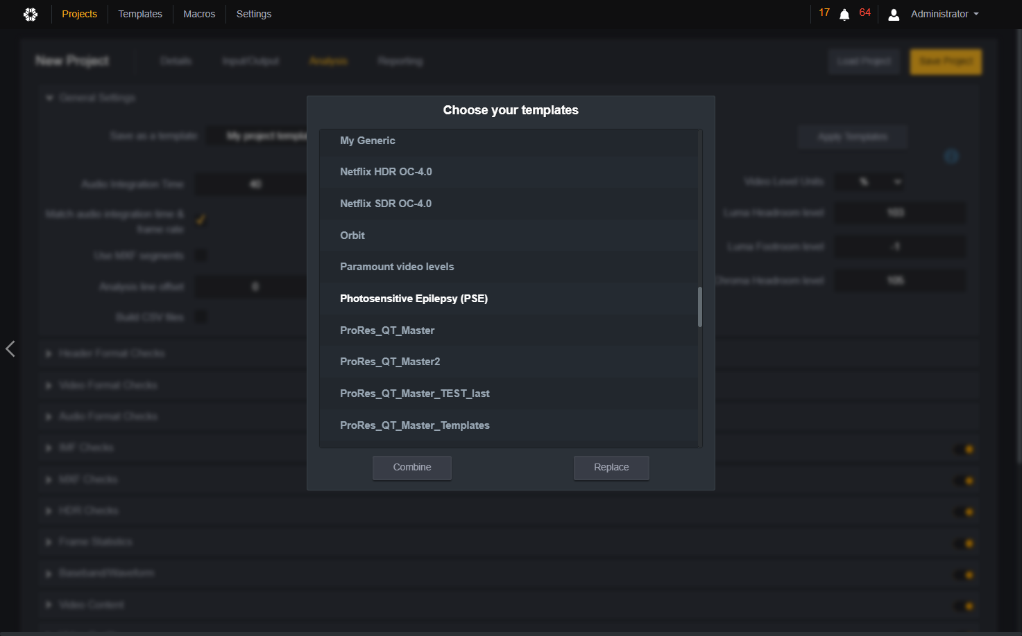 You can select one or more templates by selecting them from the list
