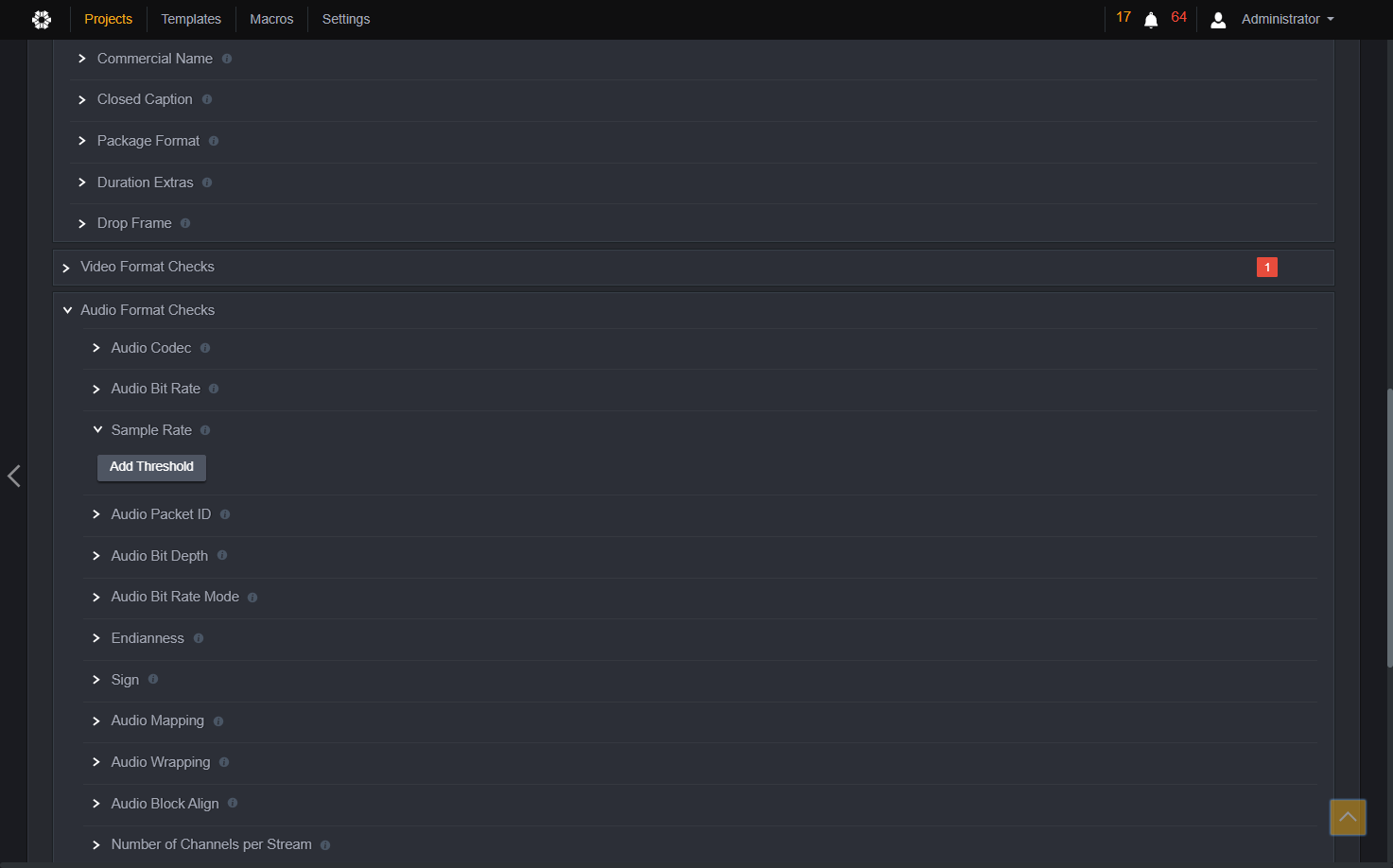Click on Add Threshold