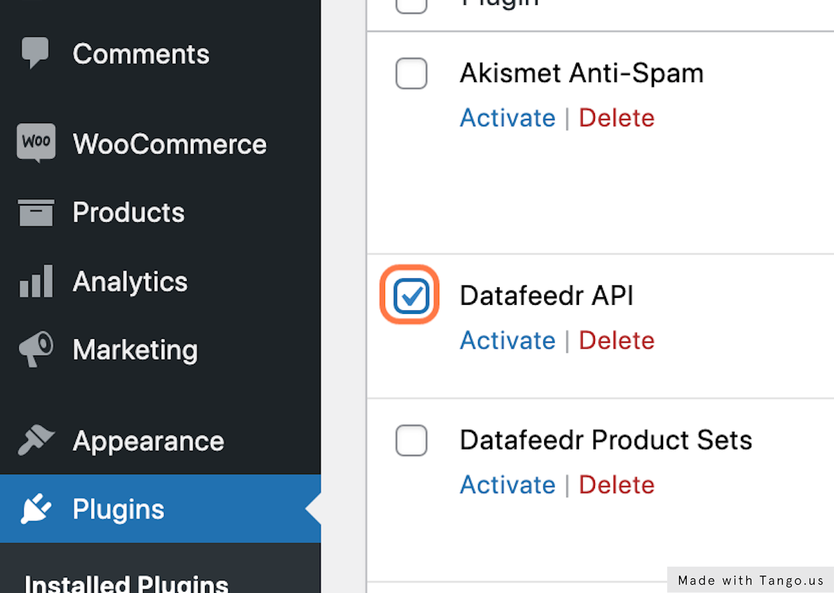 Check the Datafeedr API plugin
