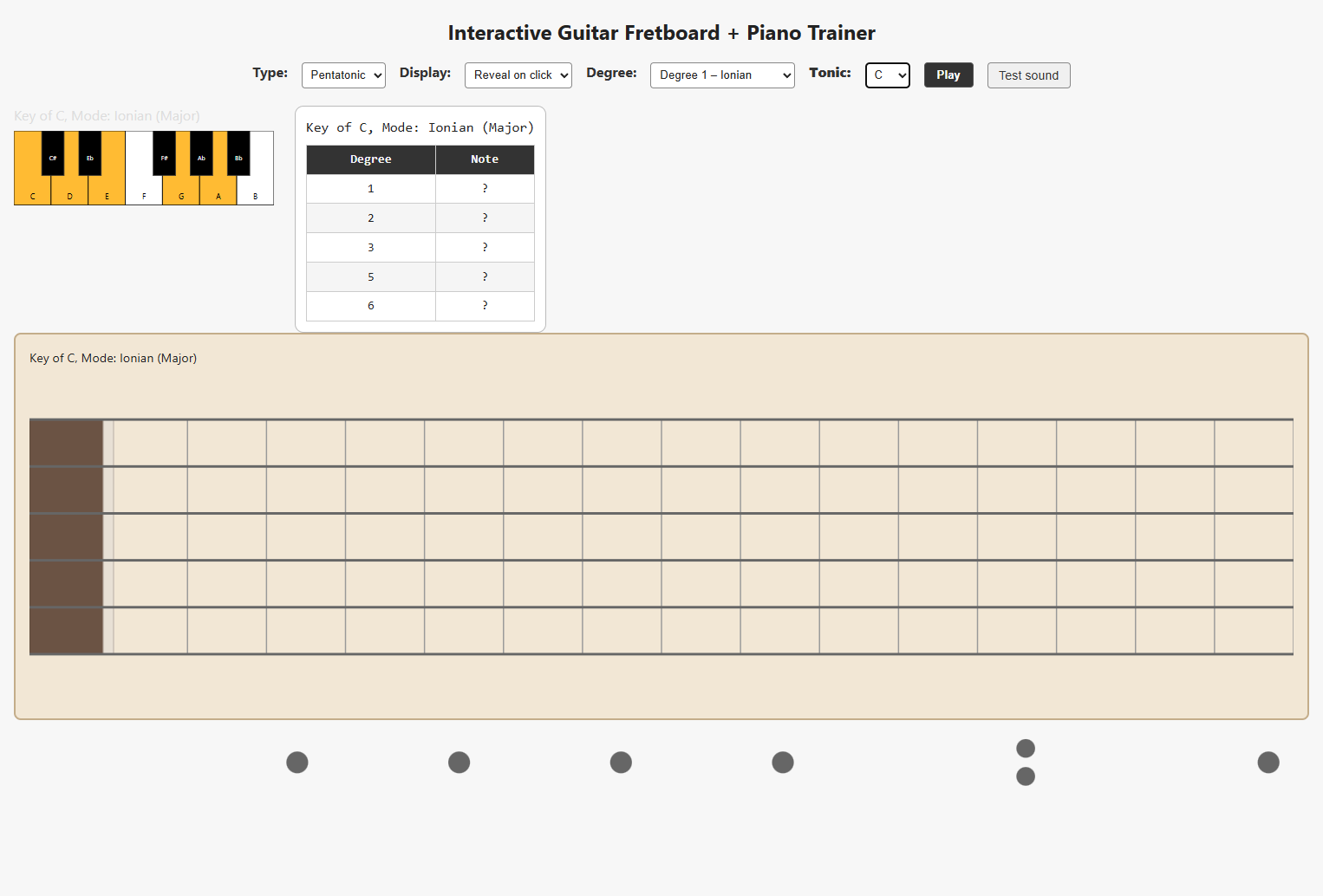 Select Tonic to set desired Key