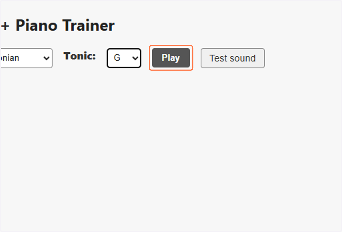 Clicking Play will light-up the tones which correspond to the selected mode