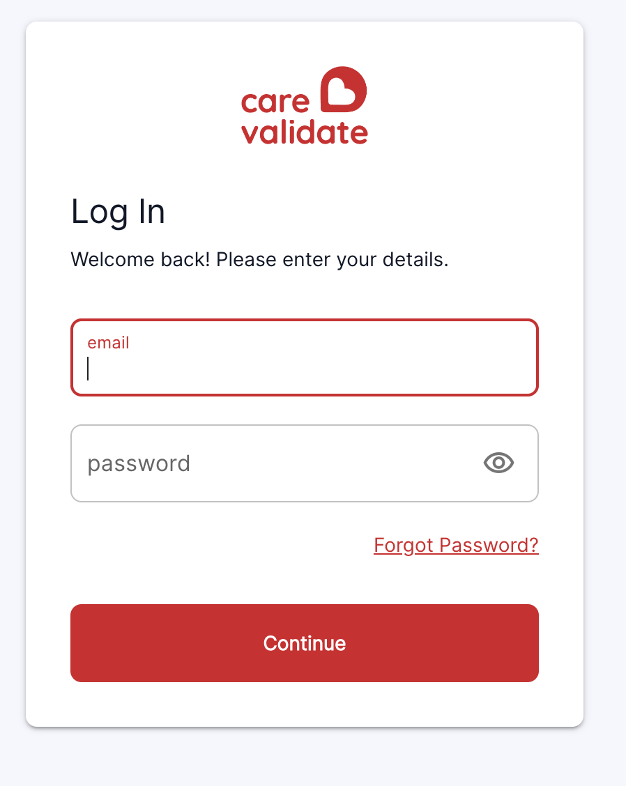 Enter your email and password