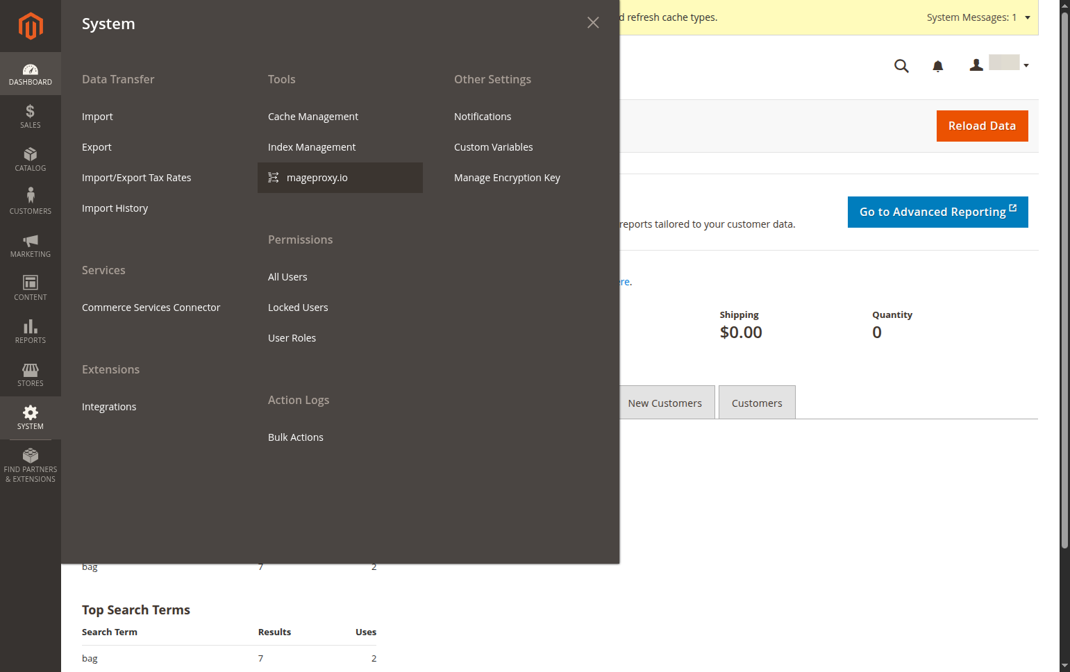 Click on mageproxy.io