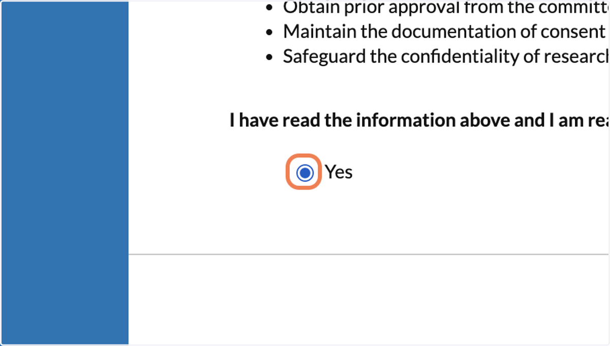 Select "Yes"