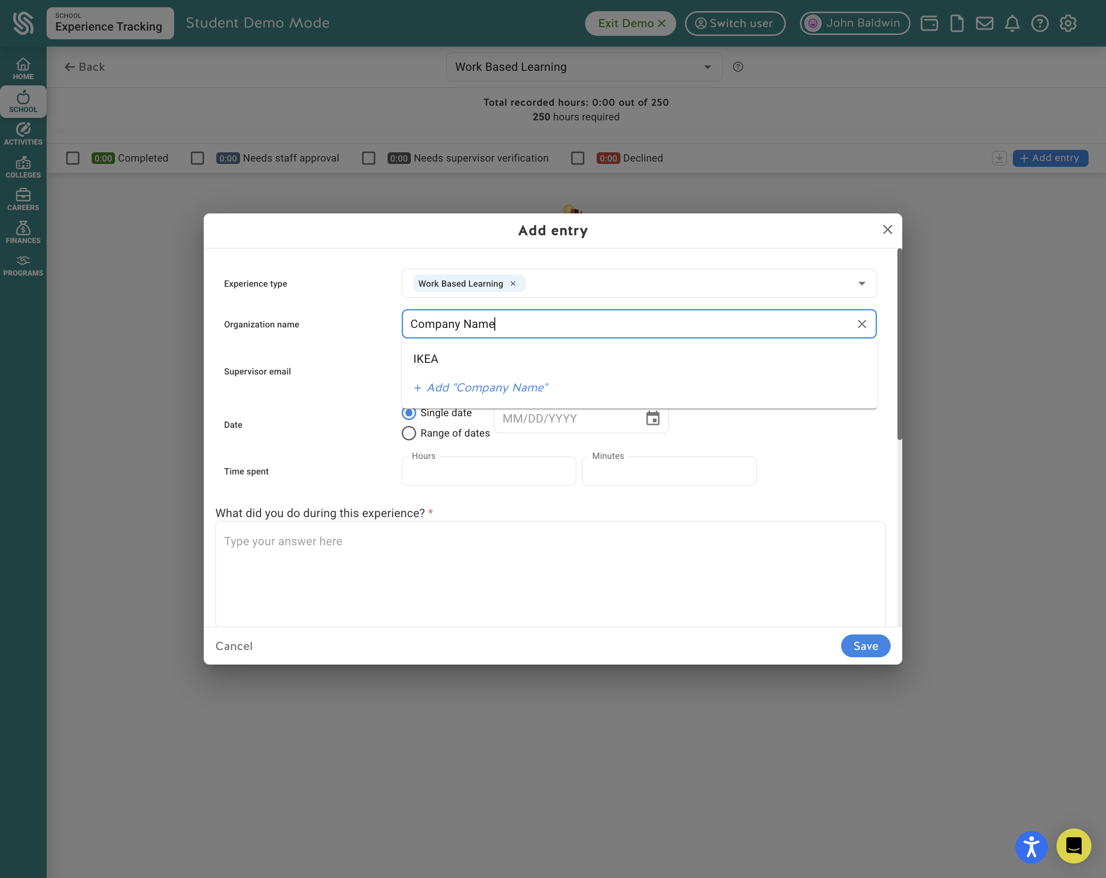 Provide the Organization Name