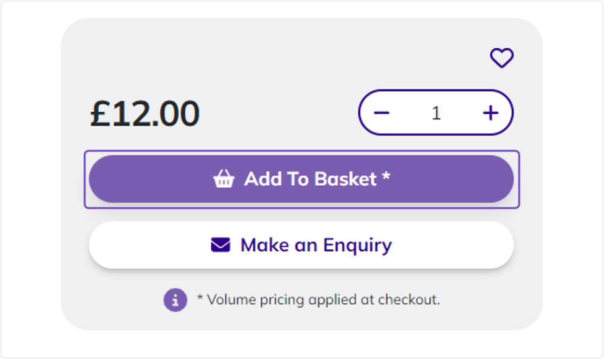 Click on Add To Basket